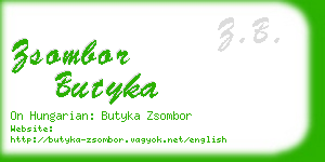 zsombor butyka business card